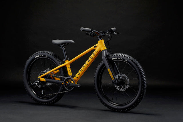 Commencal Kids Ramones Sunrace 20" Mountain Bike in Ohlins Yellow - Angled Profile View