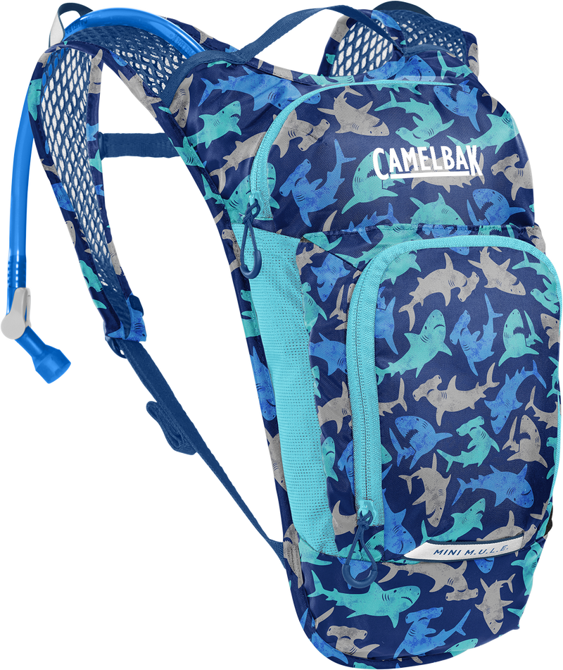 CamelBak Mini M.U.L.E. 50oz Kids Hydration Pack - Sharks from back
