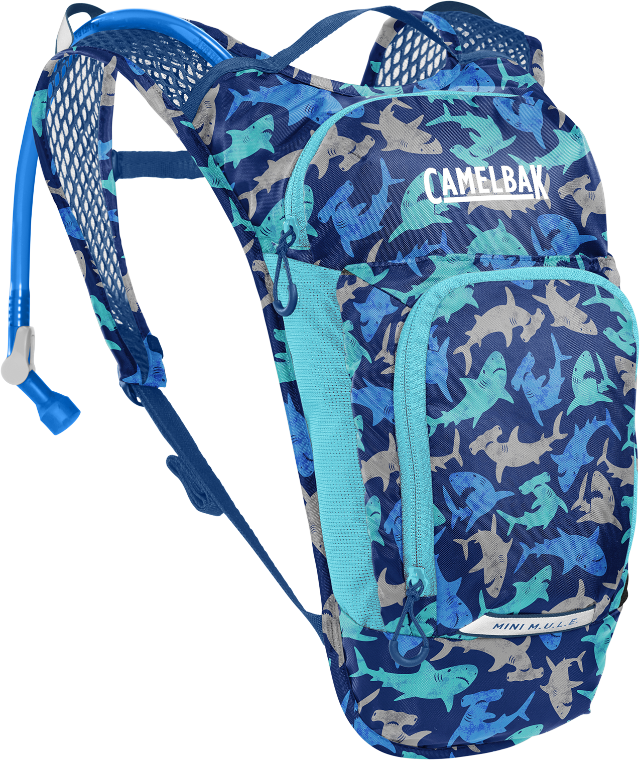 CamelBak Mini M.U.L.E. 50oz Kids Hydration Pack - Sharks from back