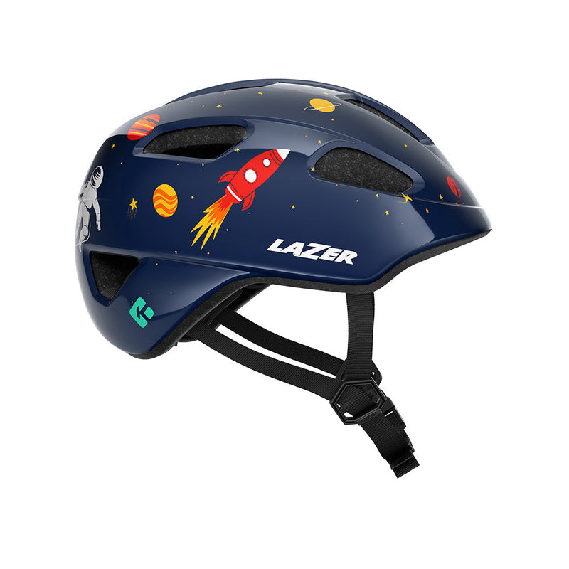 Lazer Nutz KinetiCore Kids Bike Helmet - Blue Outer Space from Side