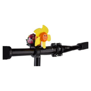 Sunlite Windmill Flower Bell - Yellow, Orange and Flower Design on Handlebar