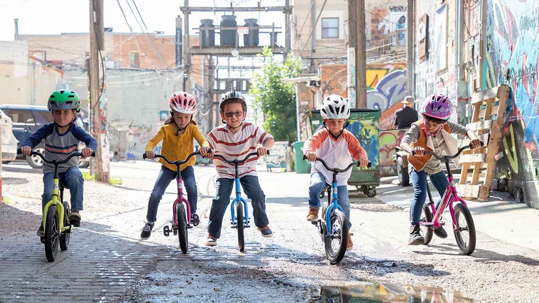 Use the Ready, Set, Pedal kid bike size chart to find the right size bike for your kid.