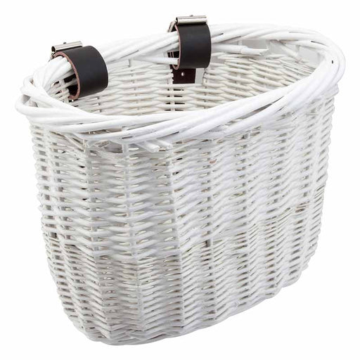 Sunlite Mini Willow Bicycle Basket in White