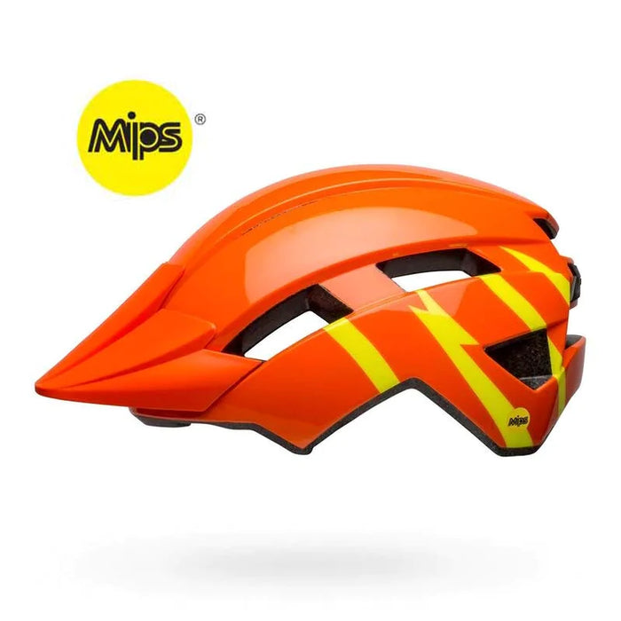 Bell Sidetrack II MIPS Strike Gloss Orange and Yellow Youth Bike Helmet
