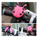 Flying Ladybug Bike Bell Pink on Bike