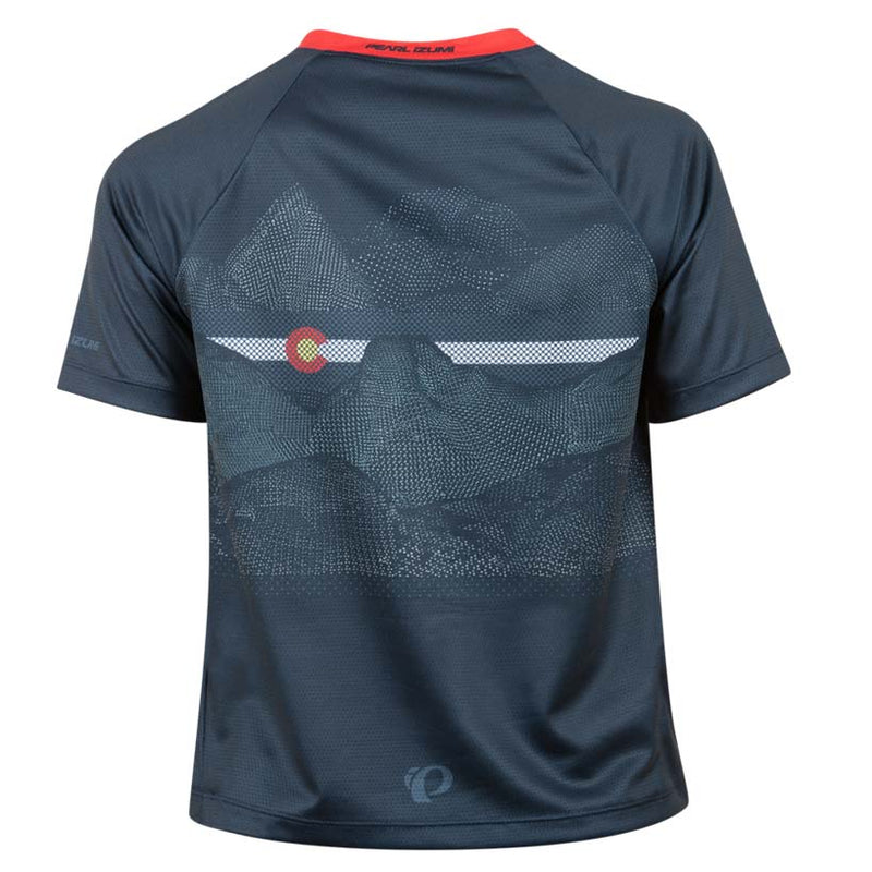 Pearl Izumi Junior Summit Jersey (Relaxed Fit + Colorado Design) - Navy from back