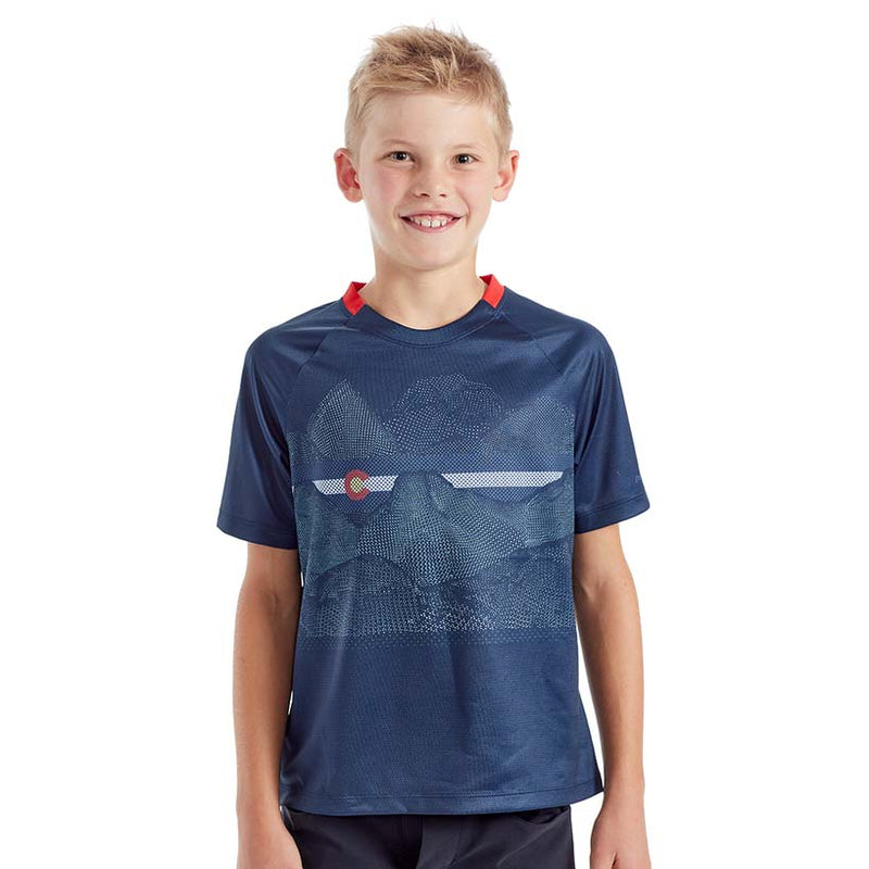 Pearl Izumi Junior Summit Jersey (Relaxed Fit + Colorado Design) - Navy on kid