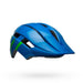 Bell Sidetrack II Strike Gloss Blue and Green Youth Bike Helmet Angle