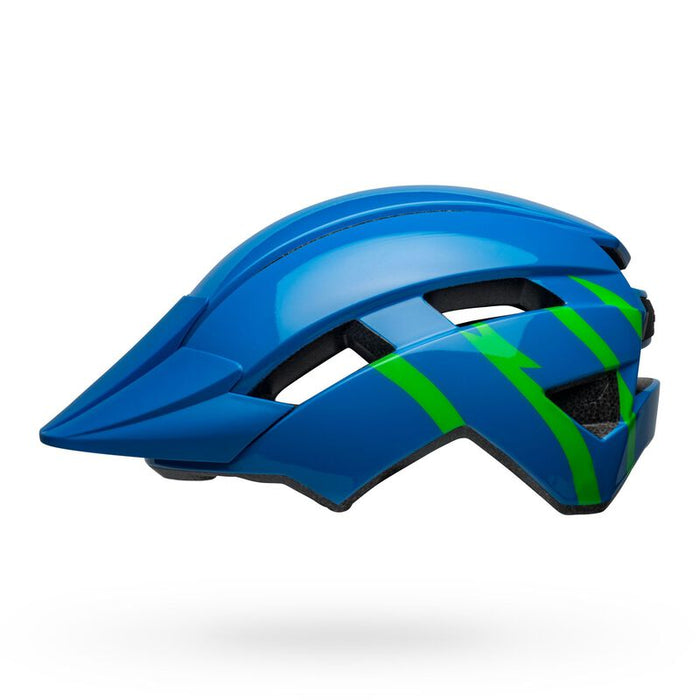 Bell Sidetrack II Strike Gloss Blue and Green Youth Bike Helmet