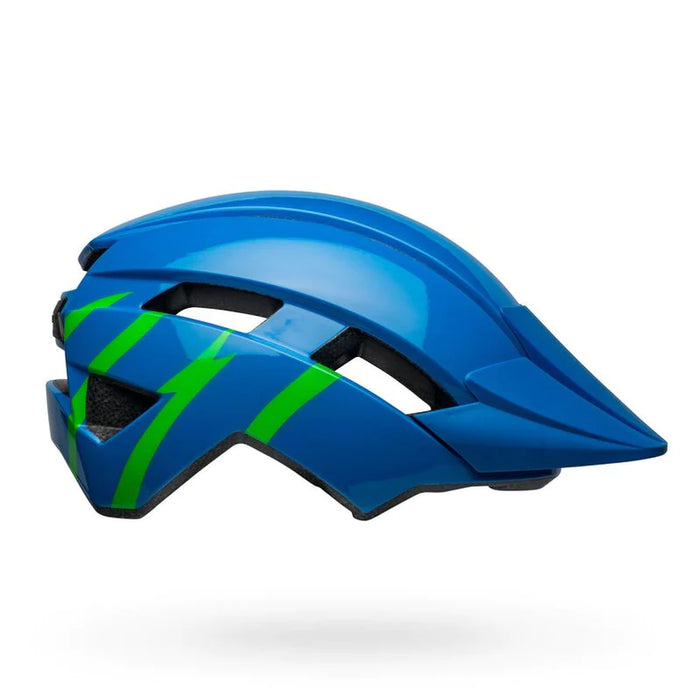 Bell Sidetrack II MIPS Strike Gloss Blue and Green Youth Bike Helmet