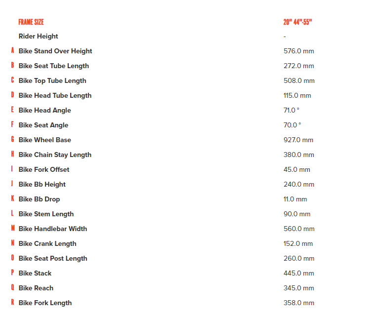 Diamondback bike size deals chart