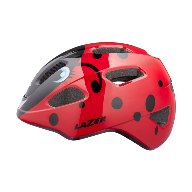 Lazer Pnut KinetiCore Kids Bike Helmet - Ladybug Side View