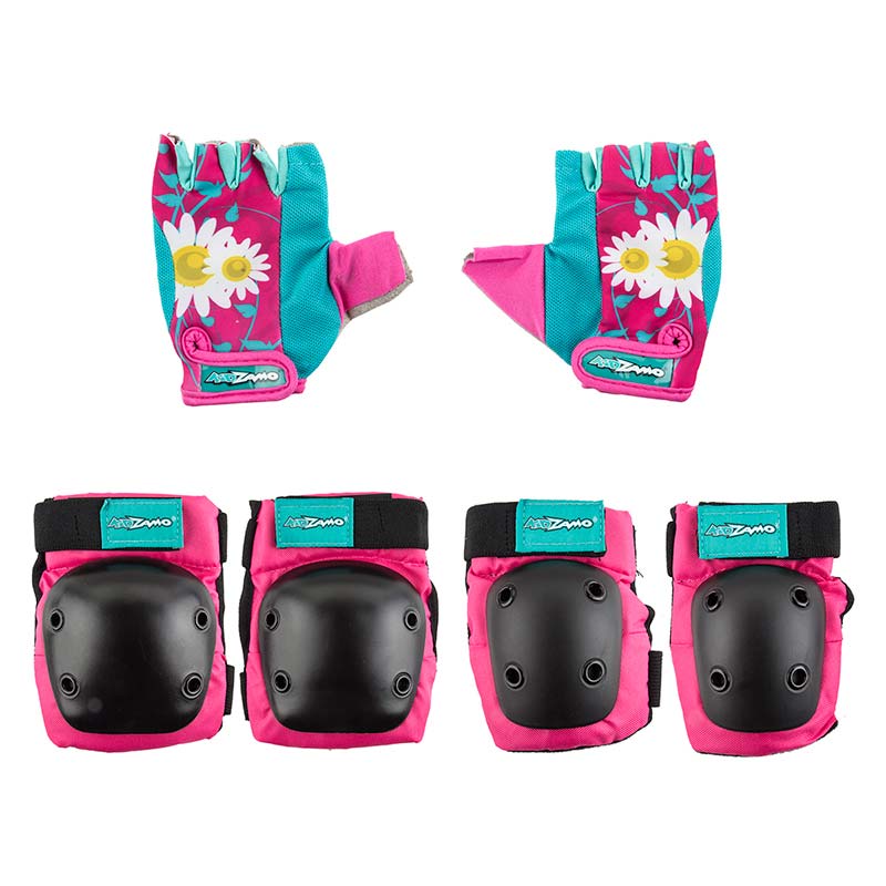 Kidzamo Daisy Elbow/Knee Pad & Glove Set